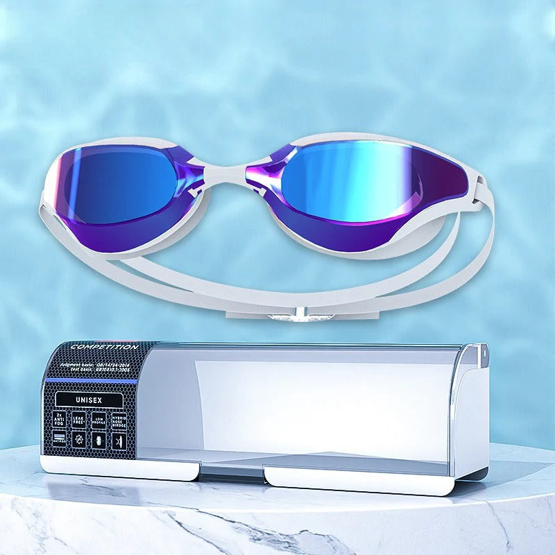 Color-Coated Swim Goggles - HD Anti-Fog Wide-Angle Adult Goggles