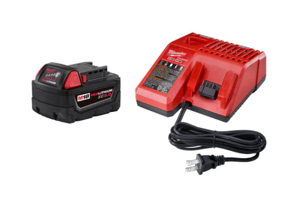 0940-20 M18 FUEL 18-Volt Lithium-Ion Brushless .25 Gal. Cordless Jobsite Vacuum with 5.0 Ah Battery and Charger