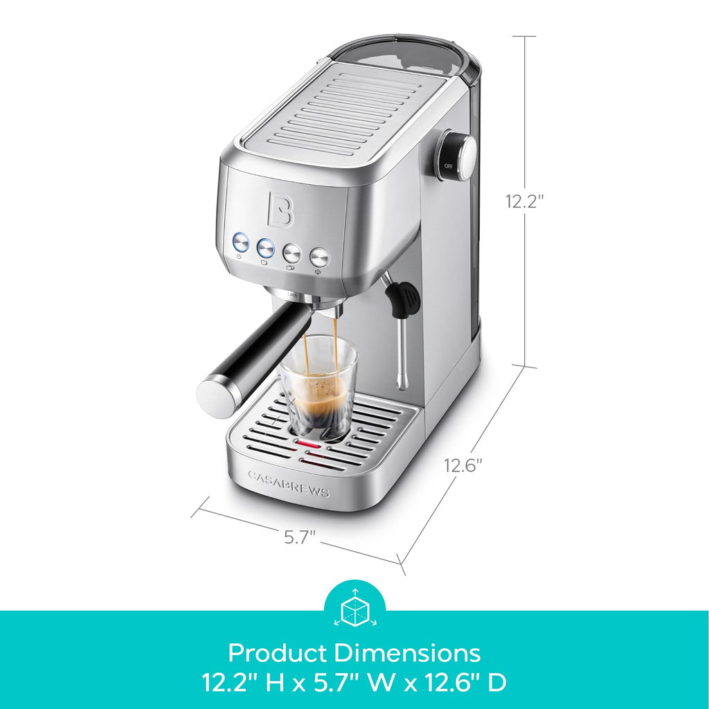 CASABREWS 3700 Essential Espresso Machine - 20 Bar, Stainless Steel