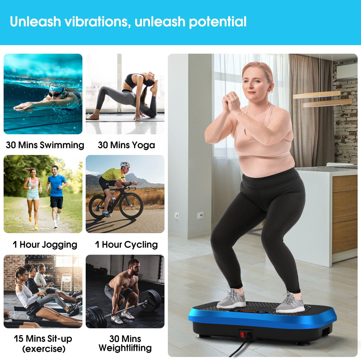 SOFTGYM Vibration Plate Exercise Machine for Whole Body Workout