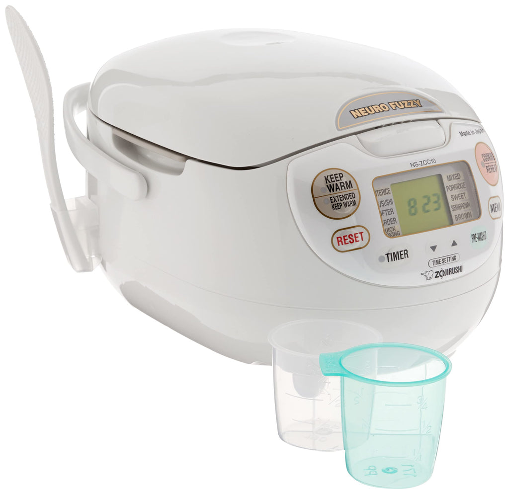 ZOJIRUSHI NS-ZCC10 Neuro Fuzzy Rice Cooker & Warmer, White