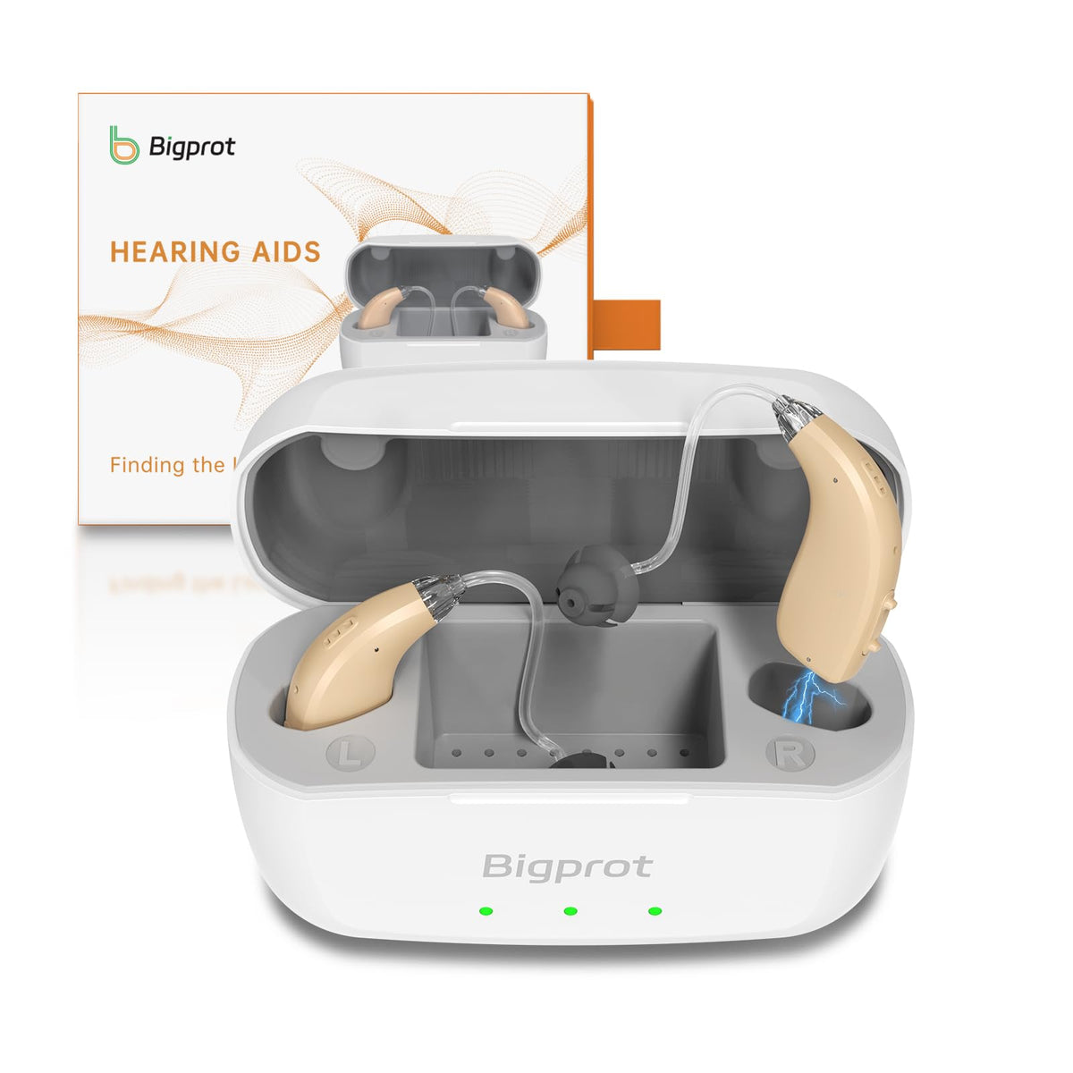 BIGPROT Rechargeable Hearing Aids for Seniors - Smart Noise Reduction