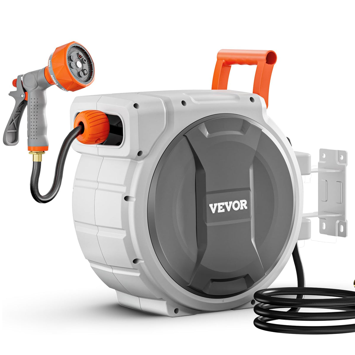 VEVOR Retractable Garden Hose Reel - 100 ft Wall Mounted