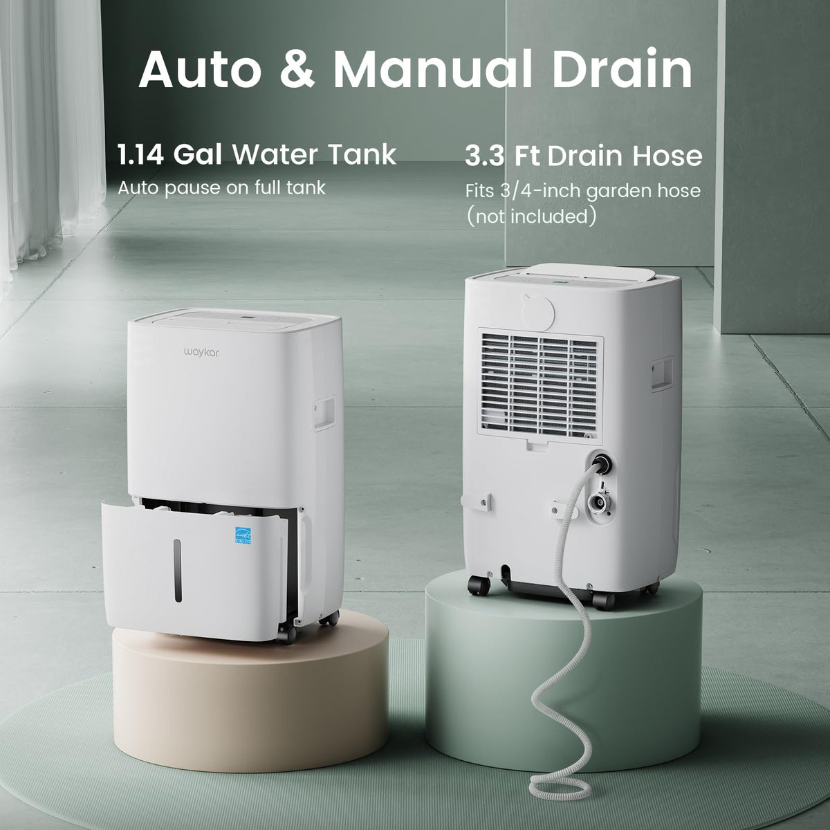 WAYKAR 80 Pints Energy Star Dehumidifier for Large Rooms