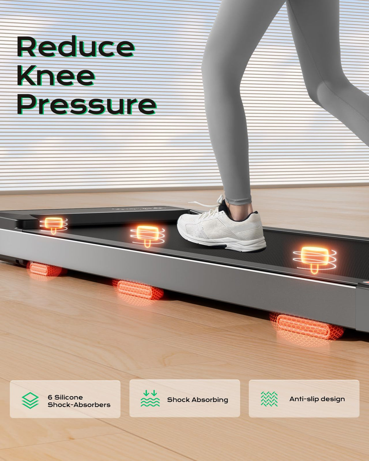 TREAFLOW Walking Pad Treadmill with Incline for Home Office