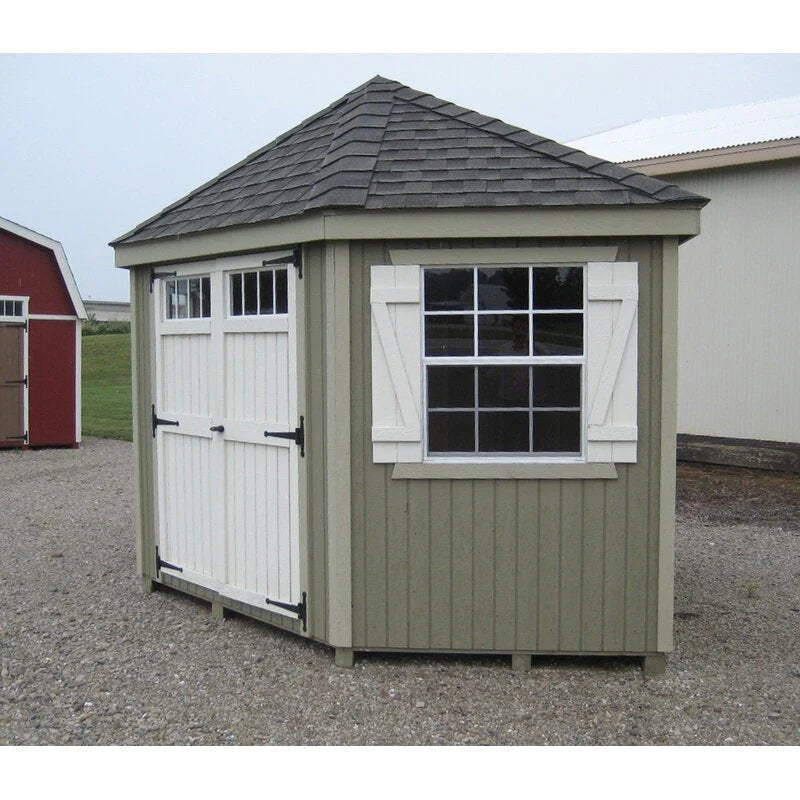 Colonial 10 ft. W x 10 ft. D Wooden Storage Shed
