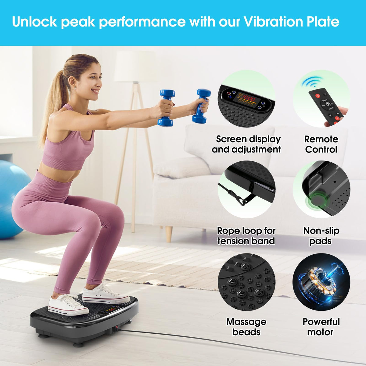 SOFTGYM Vibration Plate Exercise Machine for Weight Loss
