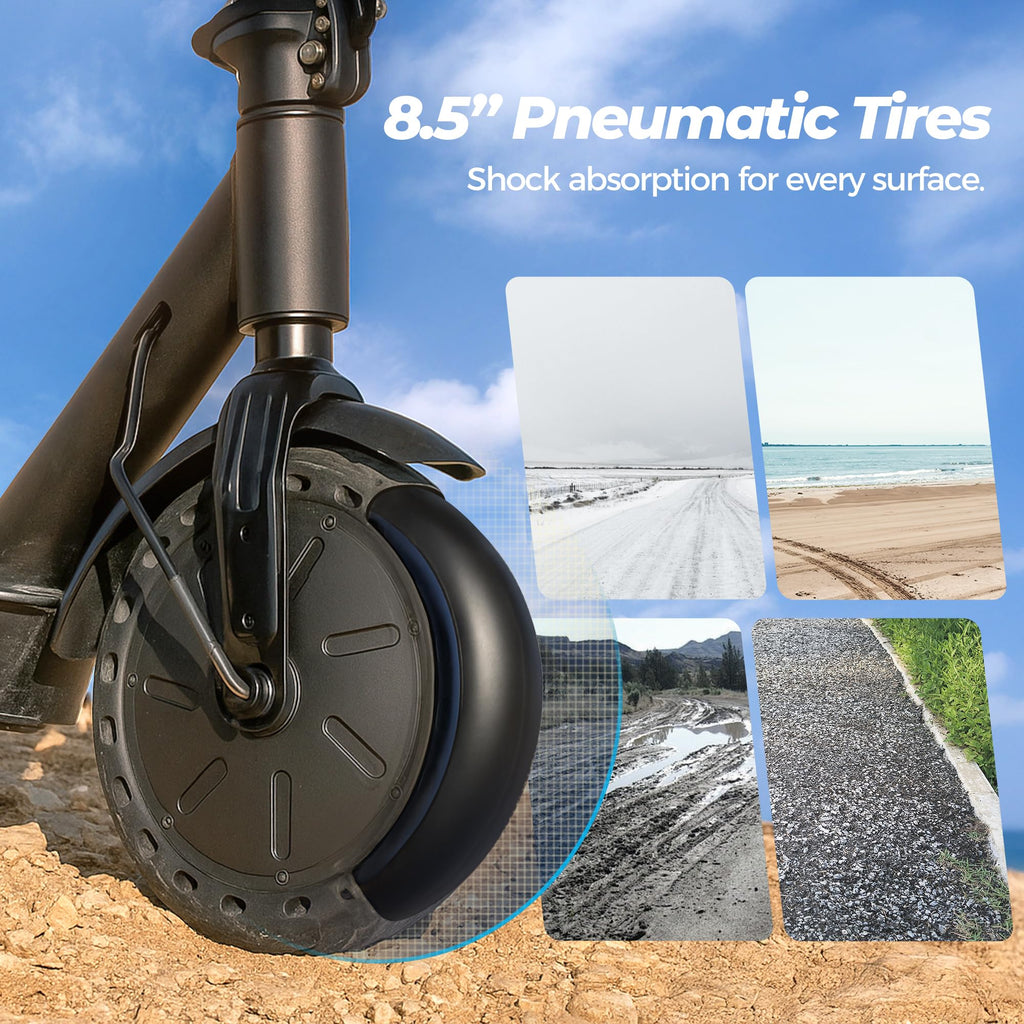 WAWSCOTE Electric Scooter for Adults - 500W Motor, 21 Miles Range