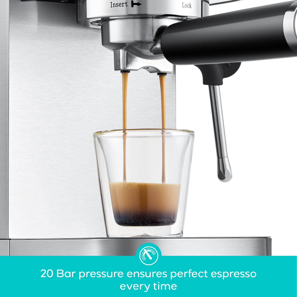 CASABREWS 3700 Essential Espresso Machine - 20 Bar, Stainless Steel