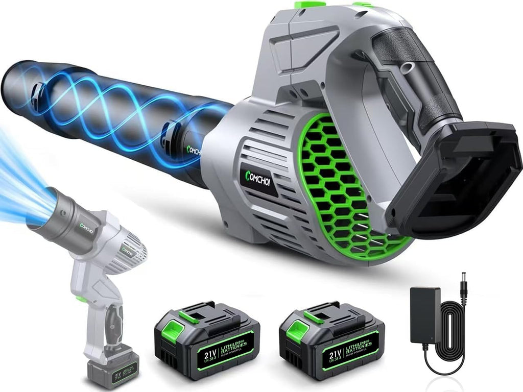 COMCHOI Electric Leaf Blower Cordless, 680 CFM, 5 Speed