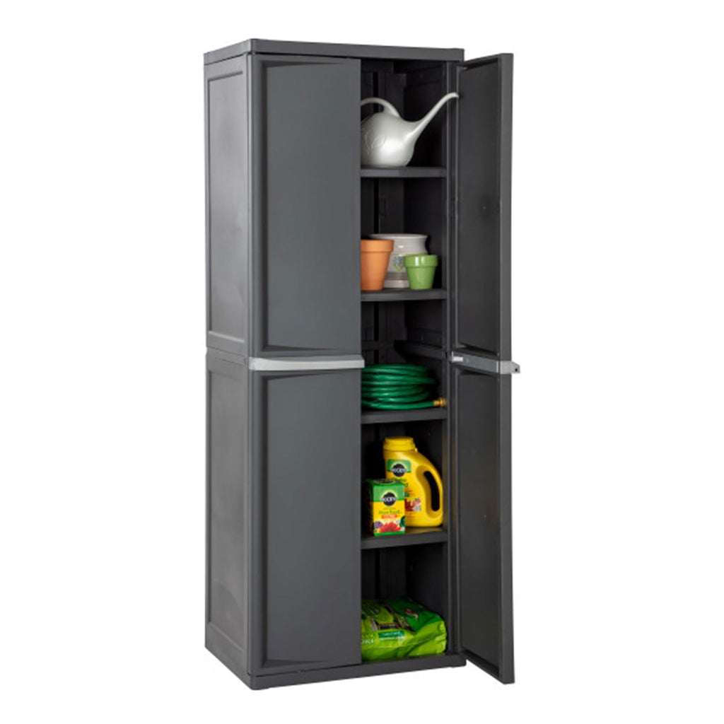 STERILITE 4 Shelf Plastic Storage Cabinet - Heavy Duty Organizer