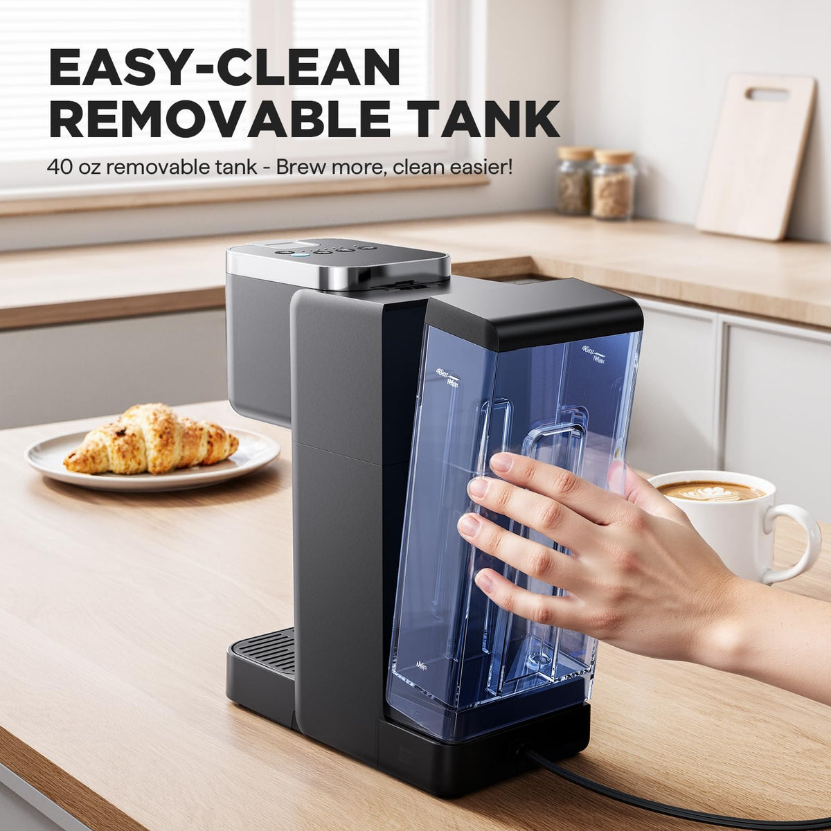 TASTYLE Single Serve Coffee Maker for K Cup & Grounds