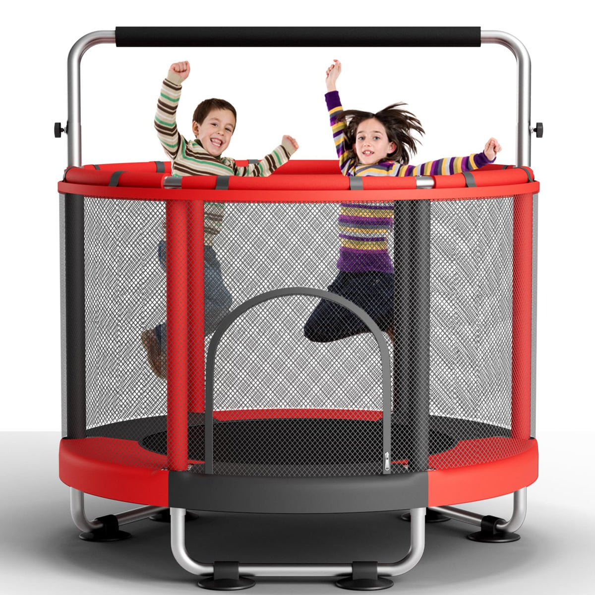 ZCMHAXJ 55" Trampoline for Kids with Enclosure & Bar