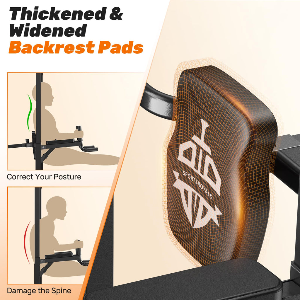 SPORTSROYALS Power Tower Pull Up Bar Station for Home Gym