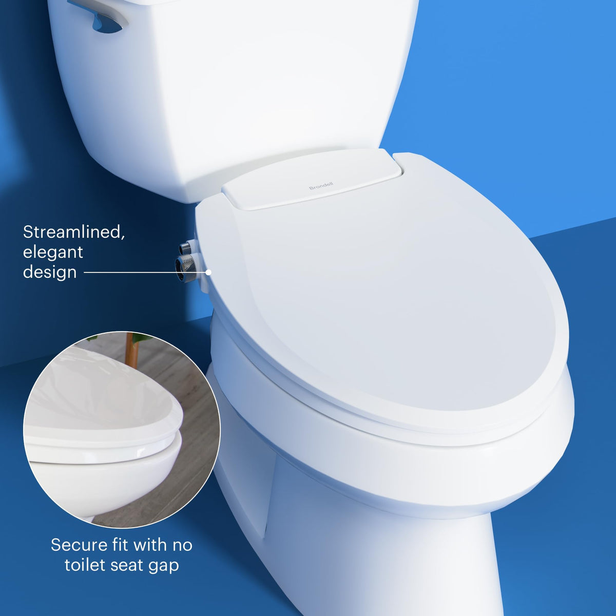 BRONDELL Bidet Toilet Seat Non-Electric for Round Toilets