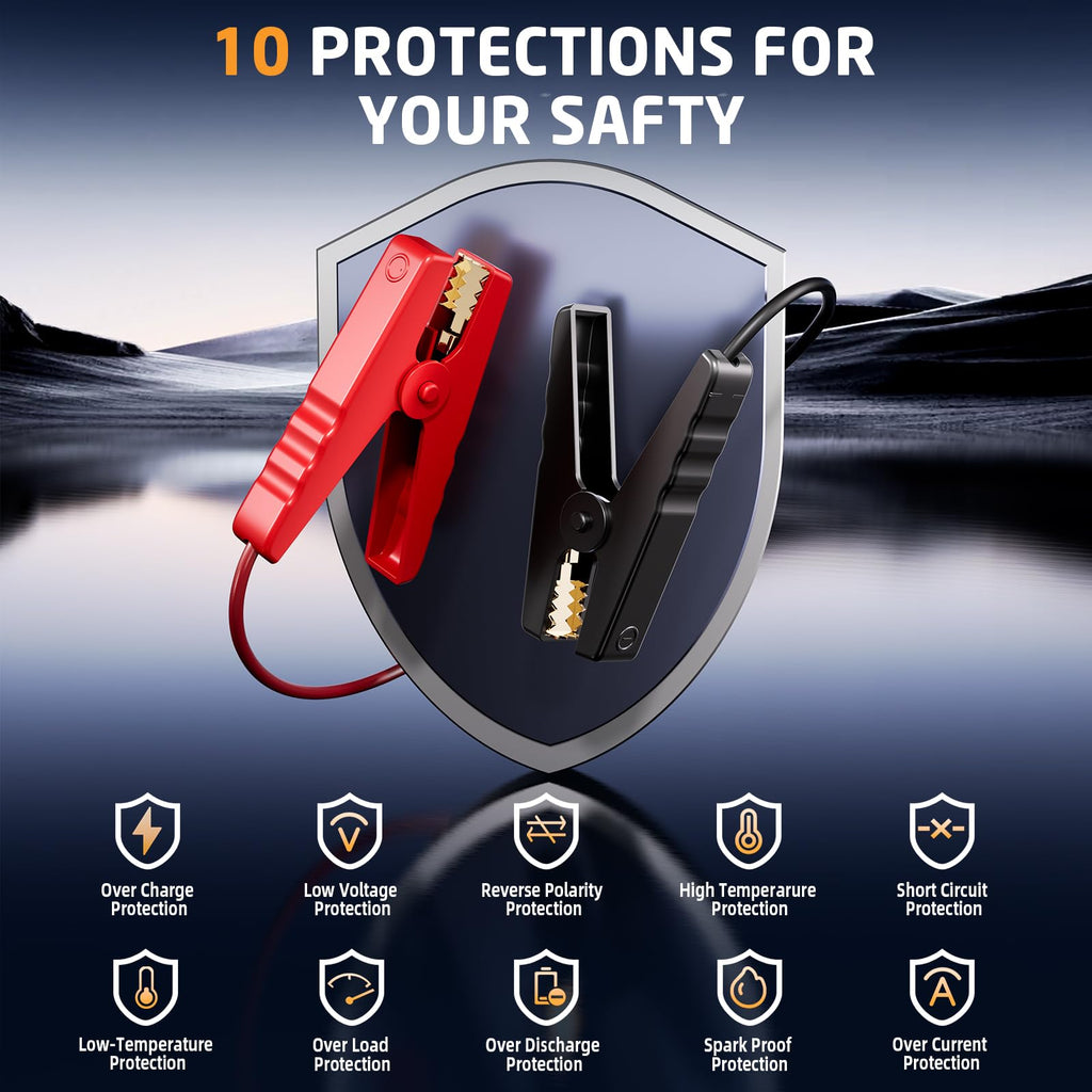 UNLEIVPE Jump Starter with Air Compressor, 8000A 12V Power Bank