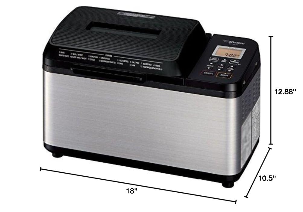 ZOJIRUSHI BB-PDC20BA Virtuoso Plus Breadmaker for 2 lb Loaves