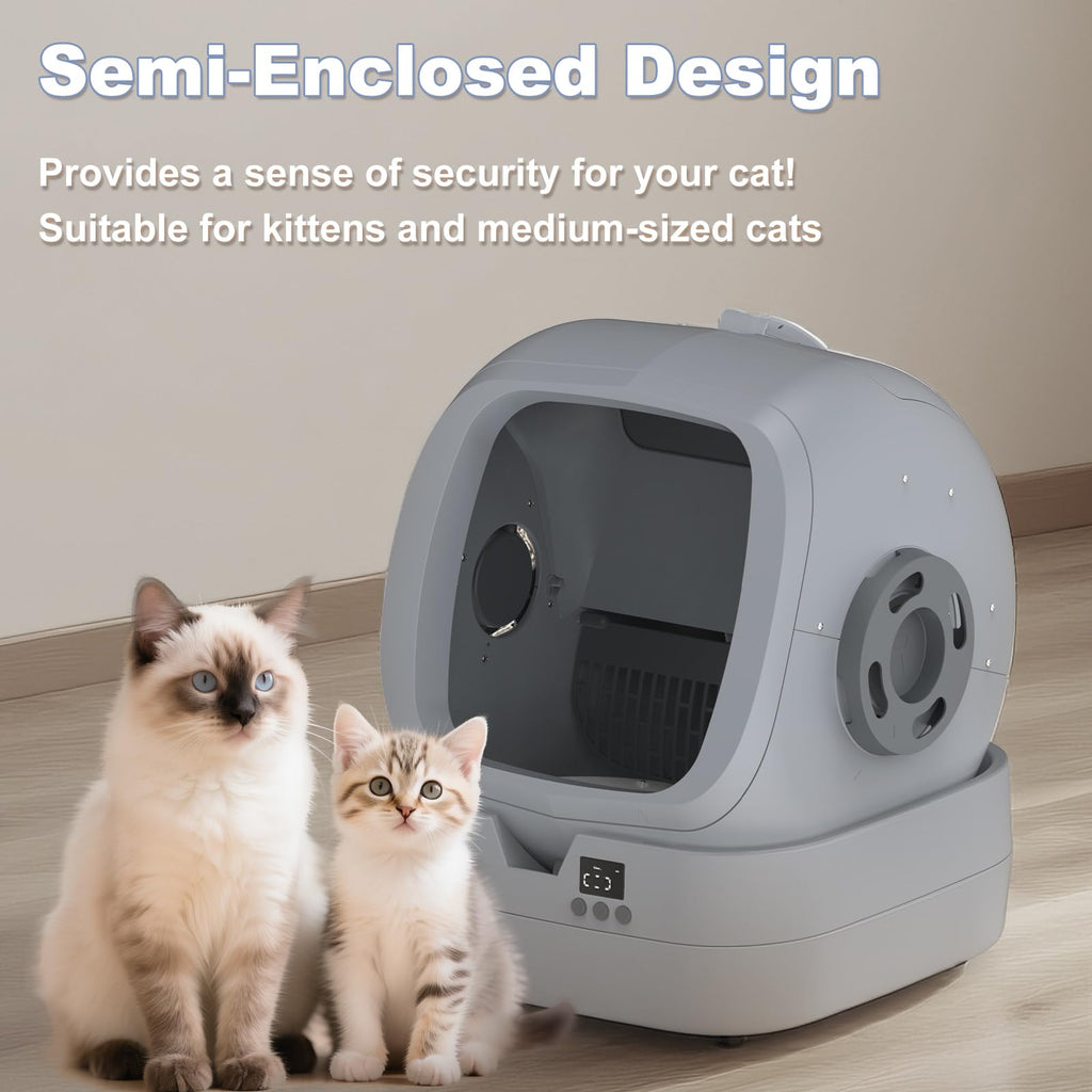 UPFAS Automatic Cat Litter Box - Self Cleaning & APP Control