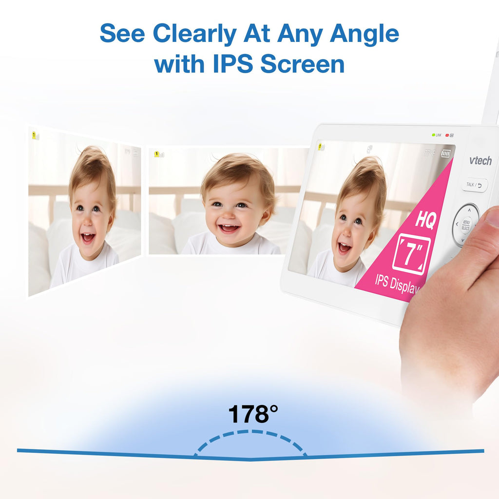 VTECH 7" Baby Monitor with IPS Screen & Pan Tilt Zoom