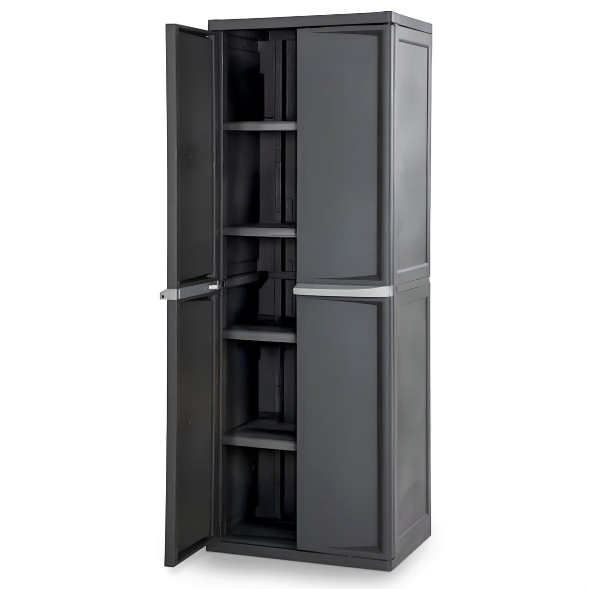 STERILITE 4 Shelf Plastic Storage Cabinet - Heavy Duty Organizer