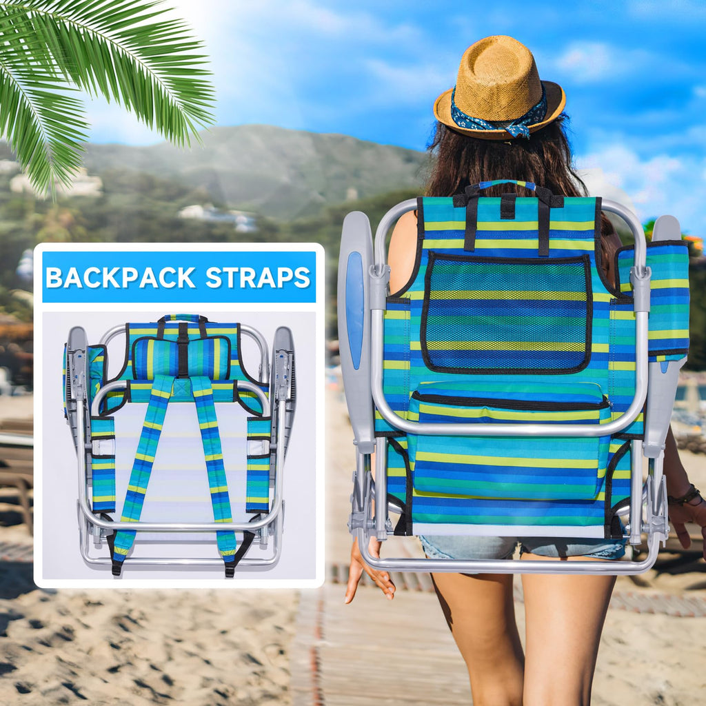 CANPSKY Portable Camping Beach Chairs - 2 Pack, Lightweight