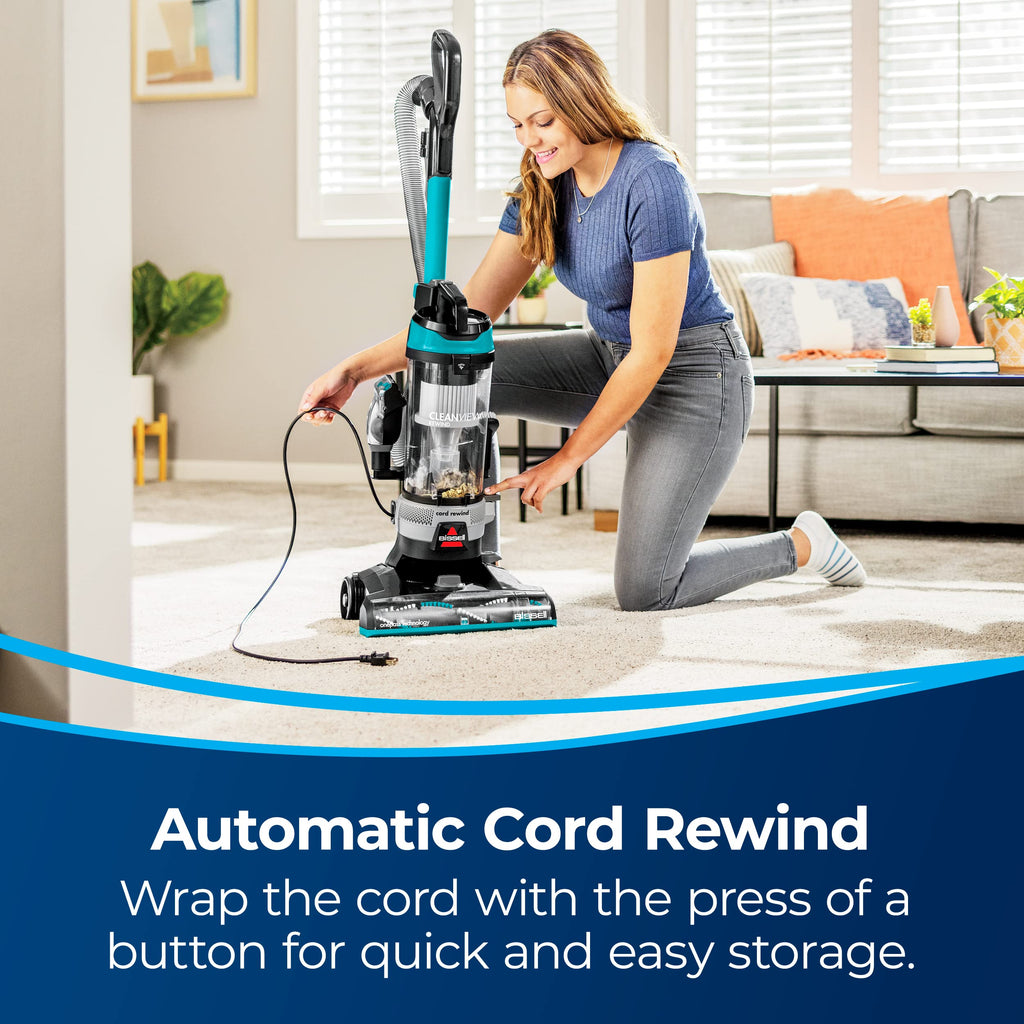 BISSELL CleanView Rewind Bagless Vacuum with Cord Rewind