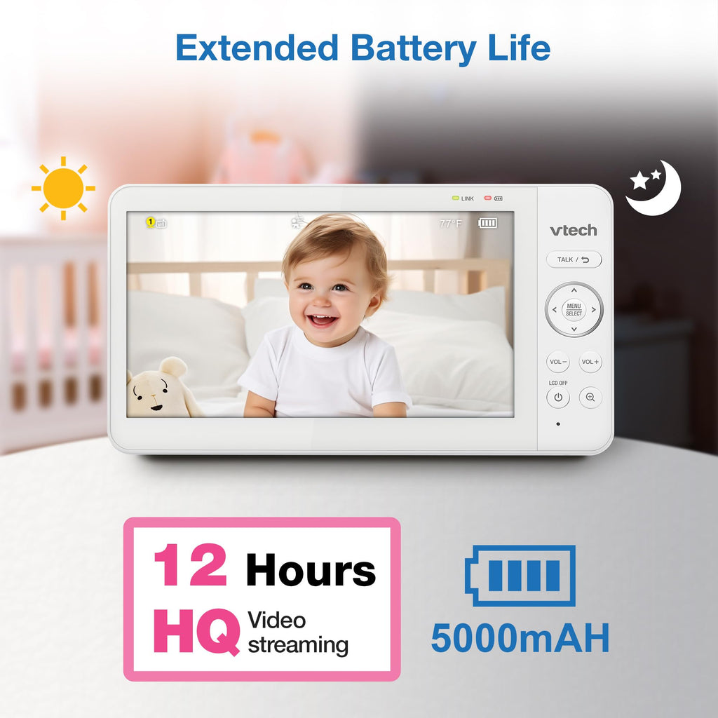 VTECH 7" Baby Monitor with IPS Screen & Pan Tilt Zoom
