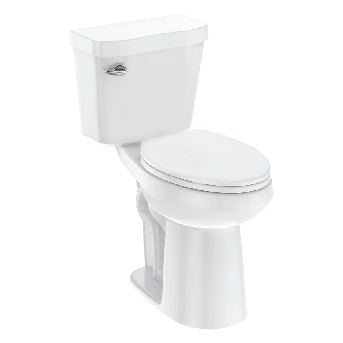 21Toilet, Elongated Toilets for Bathrooms, Two-Piece Toilet with Soft Close Seat, 1.28 Siphonic Flush Toilet with Universal Height ADA Cotton White