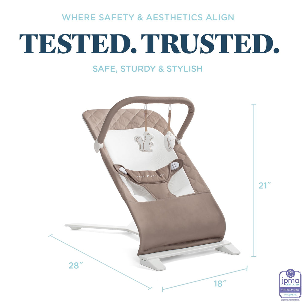 BABY DELIGHT Alpine Deluxe Baby Bouncer | 0-6 Months | Organic Cotton