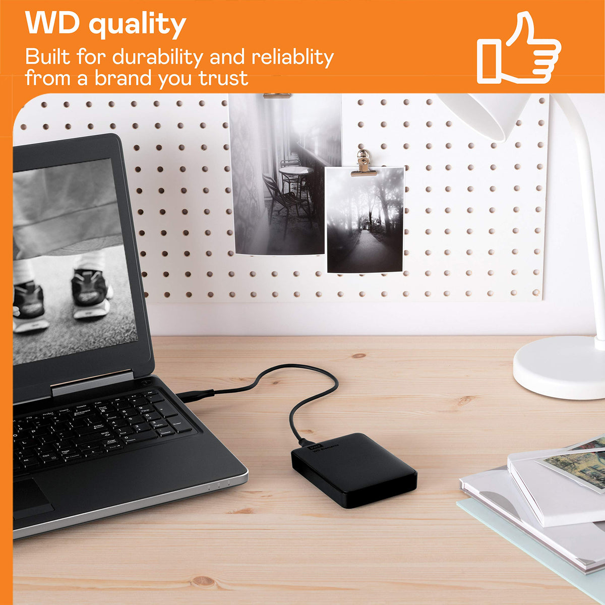 WD 2TB Elements Portable External Hard Drive USB 3.0