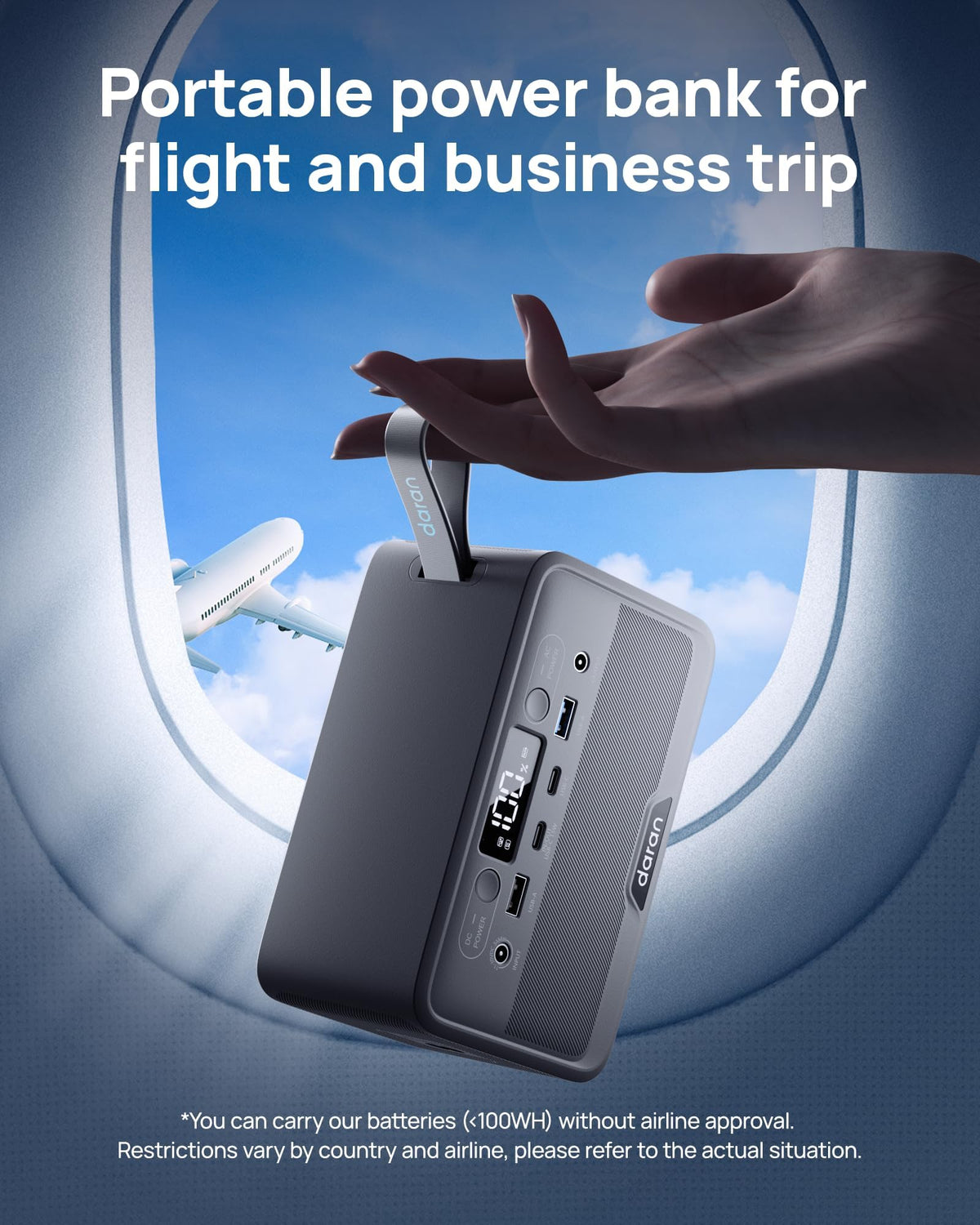 DARAN Portable Power Station 28,000mAh with AC Outlets