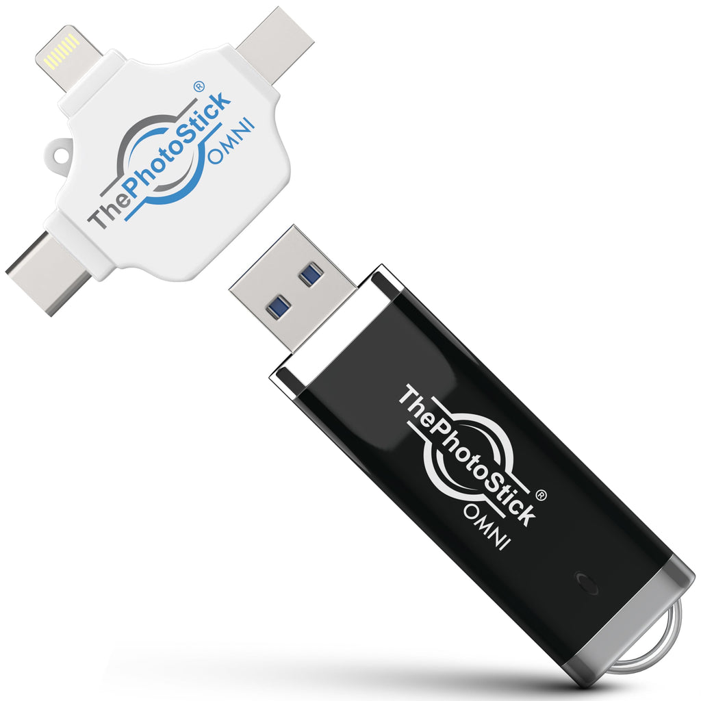 THEPHOTOSTICK Omni 128GB USB Flash Drive - Multiport Backup & Transfer