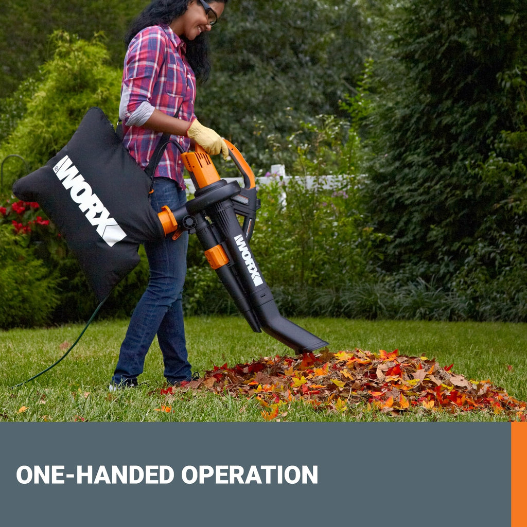 WORX Trivac Electric Leaf Blower, Vacuum & Mulcher