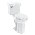 21Toilet, Elongated Toilets for Bathrooms, Two-Piece Toilet with Soft Close Seat, 1.28 Siphonic Flush Toilet with Universal Height ADA Cotton White