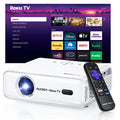 AURZEN Roku Smart Projector, 1080P FHD, Bluetooth & Wifi