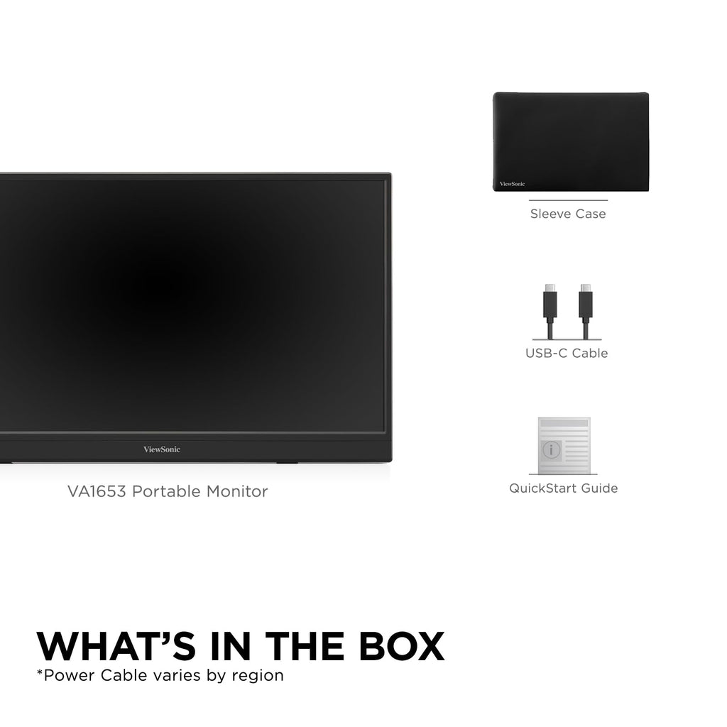 VIEWSONIC VA1653 16" 1080p Portable Monitor with Eye Care