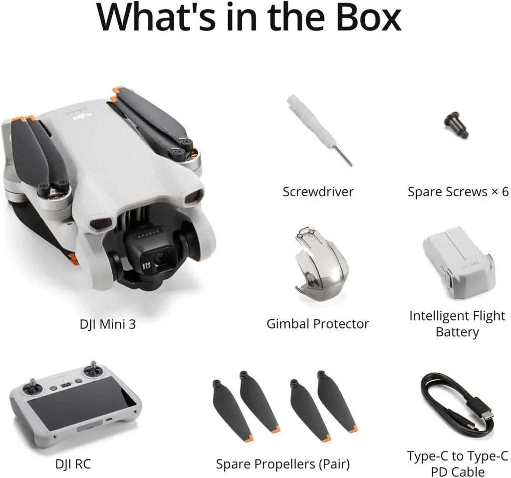 DJI Mini 3, Drones with Camera for Adults 4K, 38-min Flight Time, up to 32800ft (10km) Video Transmission, True Vertical Shooting, GPS Auto Return Integrated, Mini Drone with Camera for Beginners
