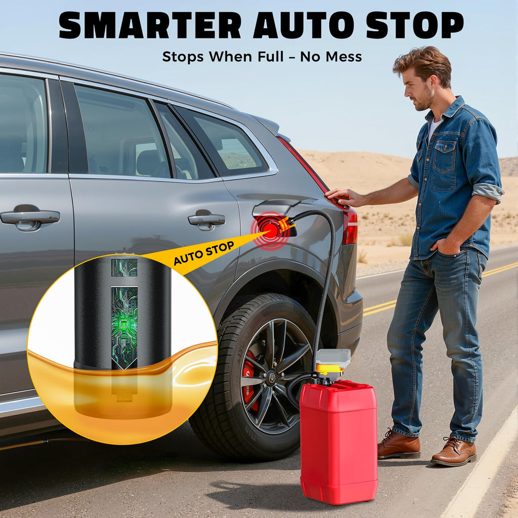 DIYTOOLIFZ Cordless Fuel Transfer Pump with Auto-Stop, 3.2 GPM