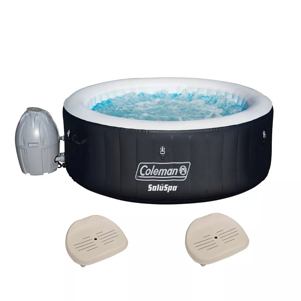 Coleman SaluSpa 4-Person Inflatable Hot Tub with 60 AirJets & Adjustable Seats