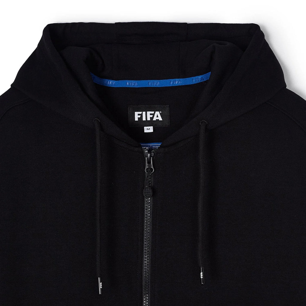 FIFA Essentials Logo Black Zip Hoodie - Men's