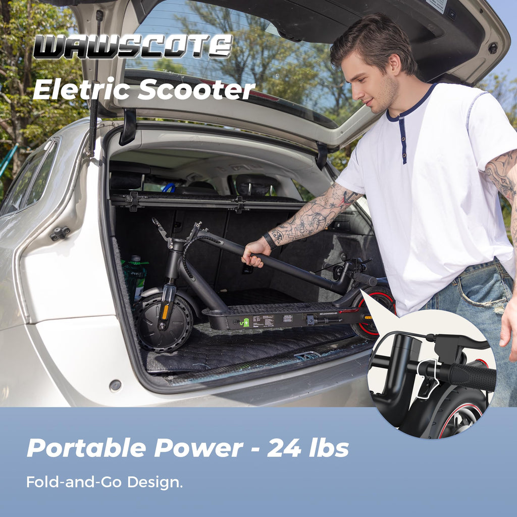 WAWSCOTE Electric Scooter for Adults - 500W Motor, 21 Miles Range