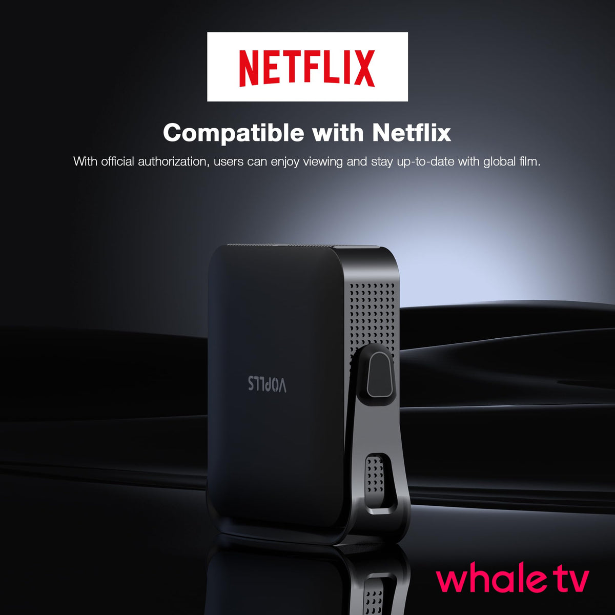 VOPLLS Thinnest 1.81" Smart Mini Projector with WiFi
