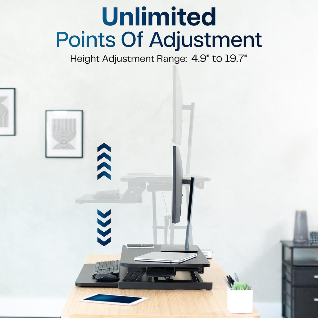 VIVO Height Adjustable Stand Up Desk Converter 32"
