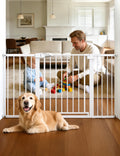 BABELIO Extra Wide Baby/Dog Gate, Metal Pressure Mounted