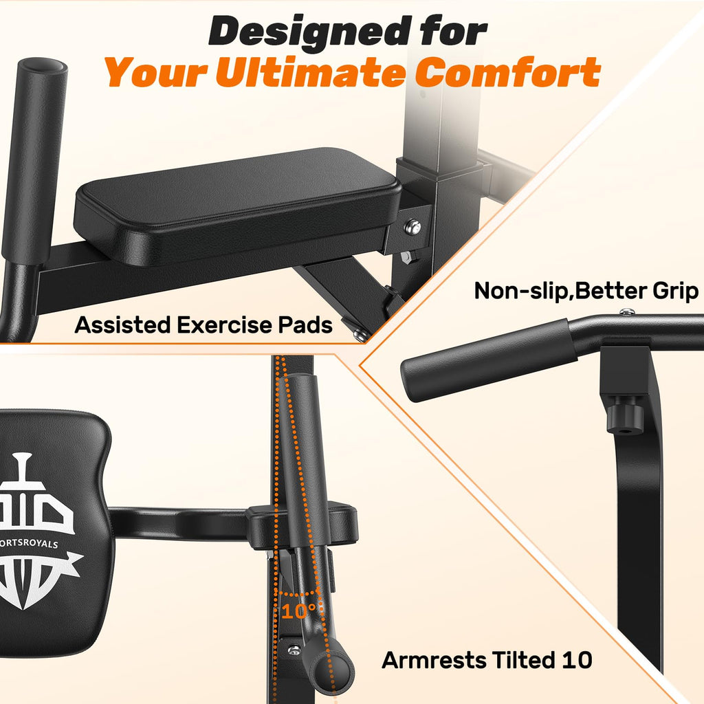 SPORTSROYALS Power Tower Pull Up Bar Station for Home Gym
