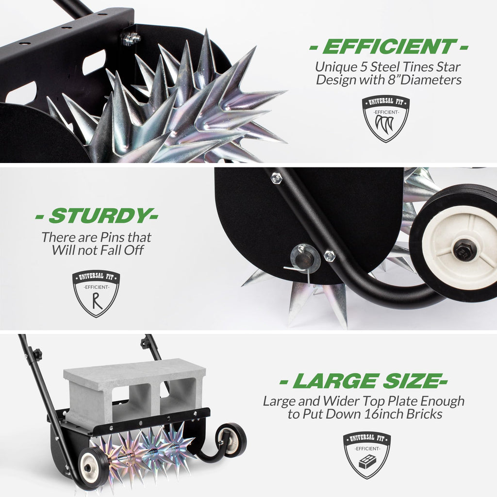SUCHTALE 18-Inch Heavy Duty Push Spike Lawn Aerator