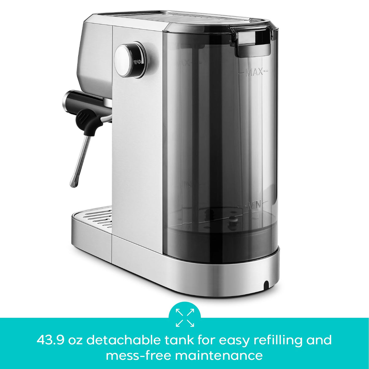 CASABREWS 3700 Essential Espresso Machine - 20 Bar, Stainless Steel