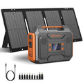 ZEROKOR Portable Solar Generator 300W with 60W Solar Panel