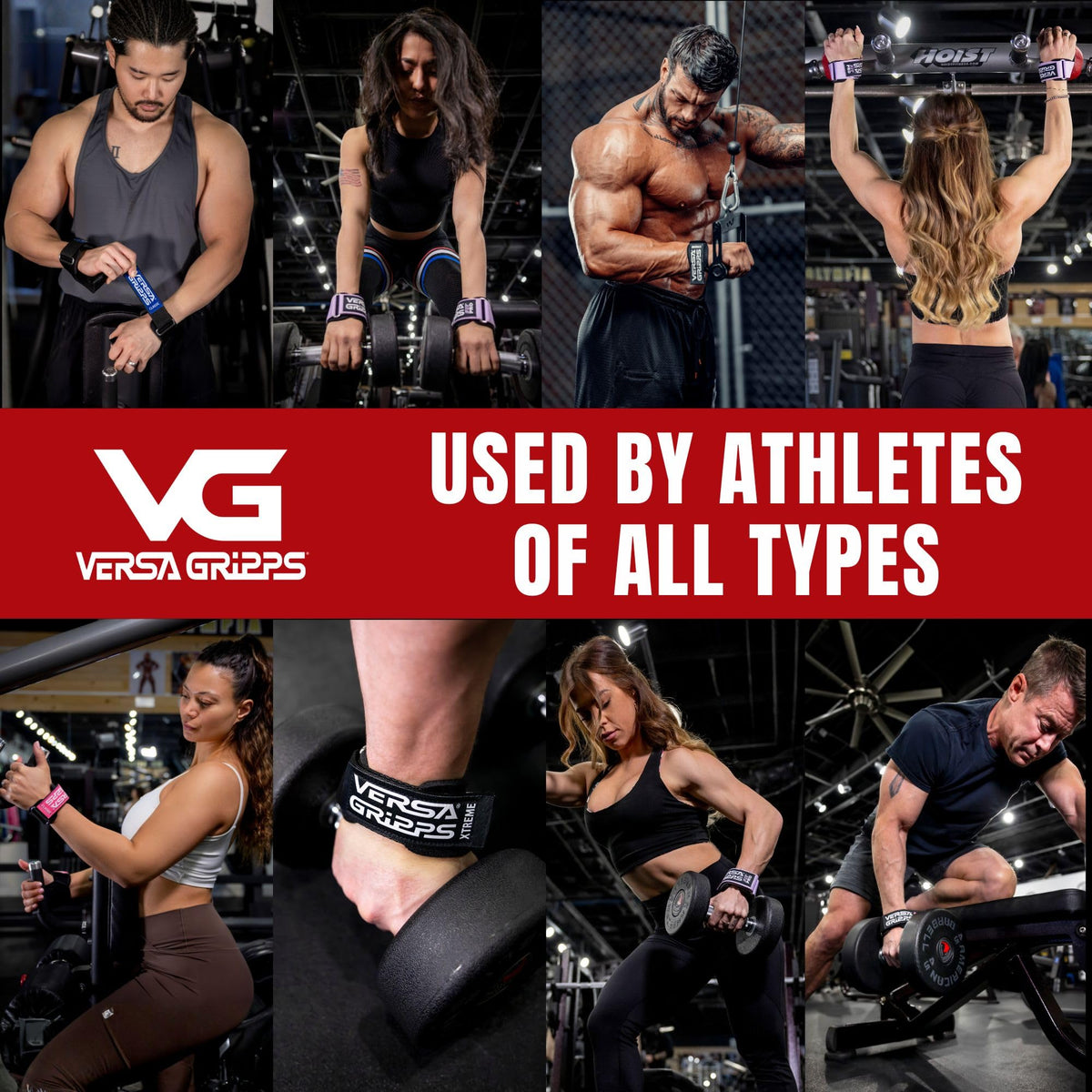 VERSA GRIPPS Pro USA Made Wrist Straps for Weightlifting Training