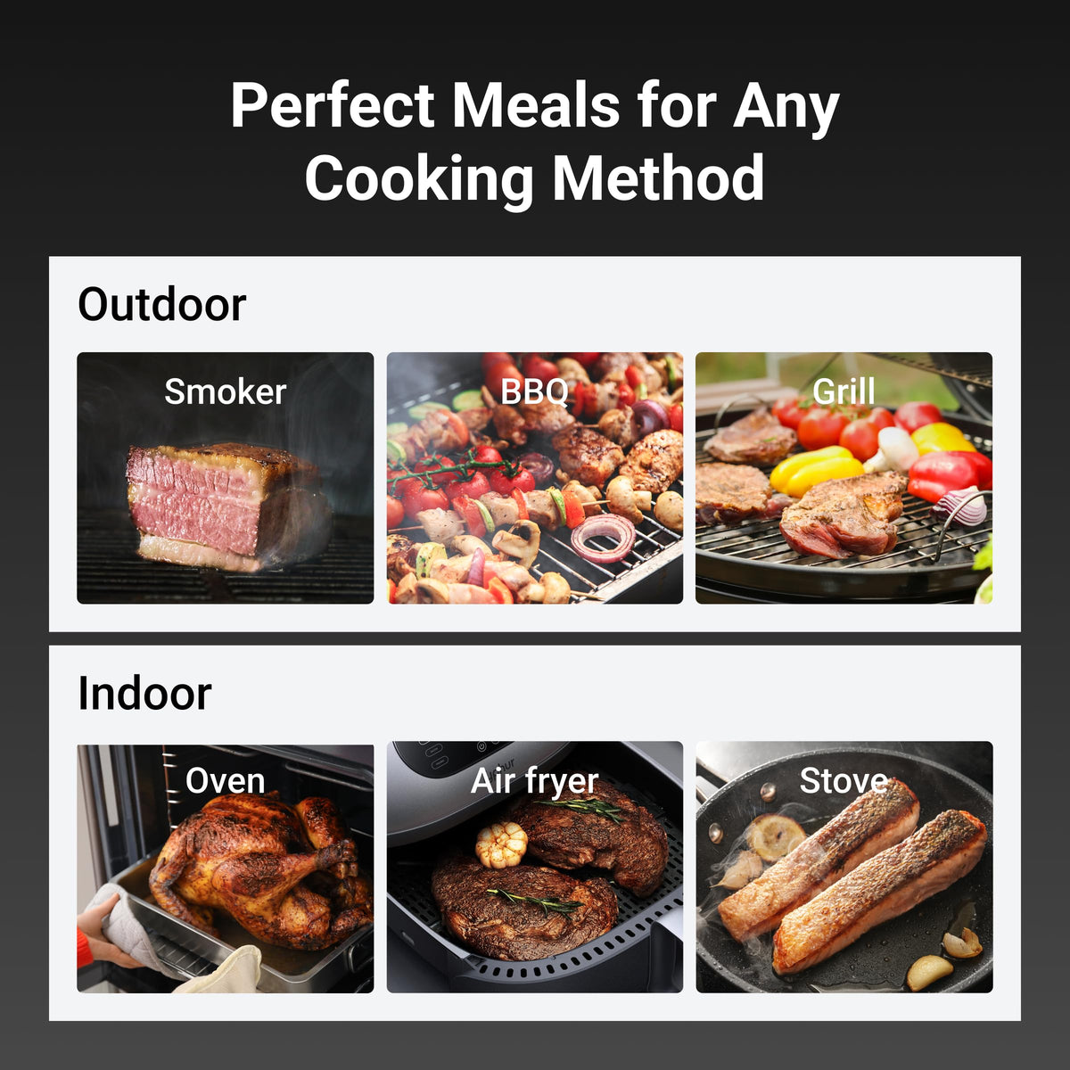 THERMOMAVEN Wireless Bluetooth Smart Meat Thermometer with 6 Sensors